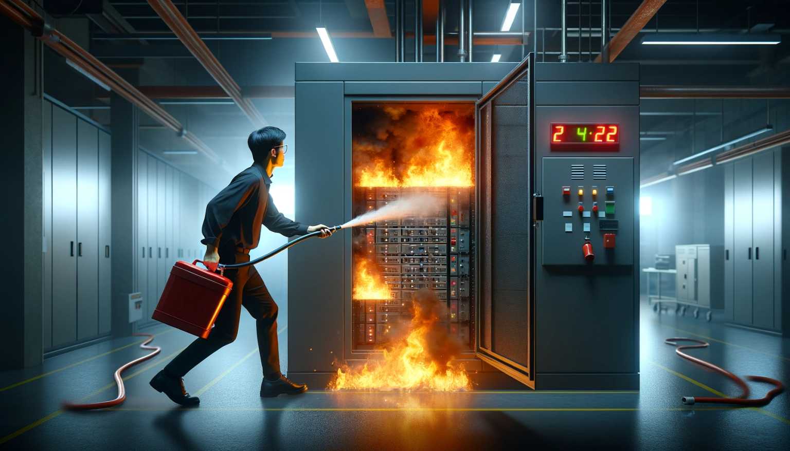 Manipulation des extincteurs sur armoire électrique à vitrolles marignane créa projet formation